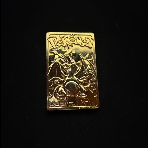 limited edition pokemon 23k gold plated trading card charizard Charizard - Pokemon Burger King Gold Card With Pokeball in box main image 1